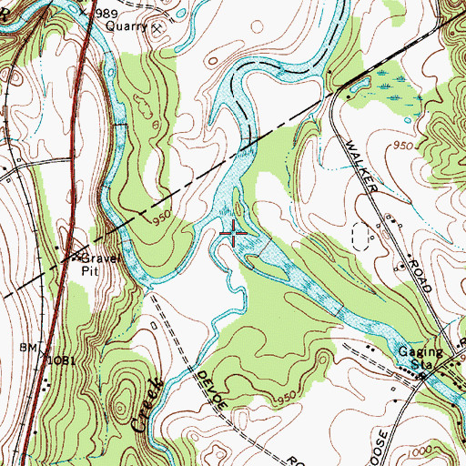 Topographic Map of Mill Creek, NY