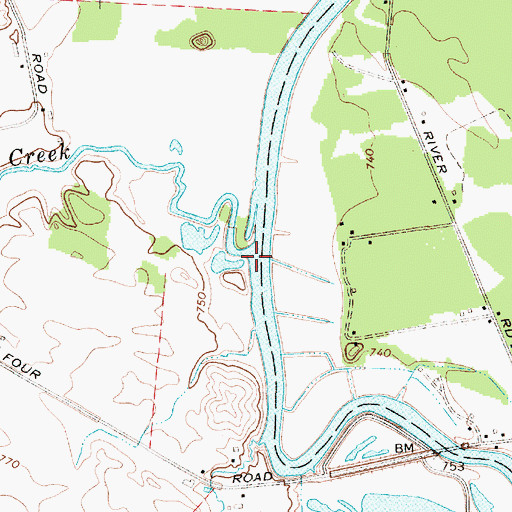 Topographic Map of Mill Creek, NY