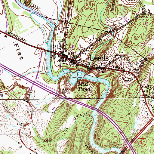 Topographic Map of Mill Pond, NY