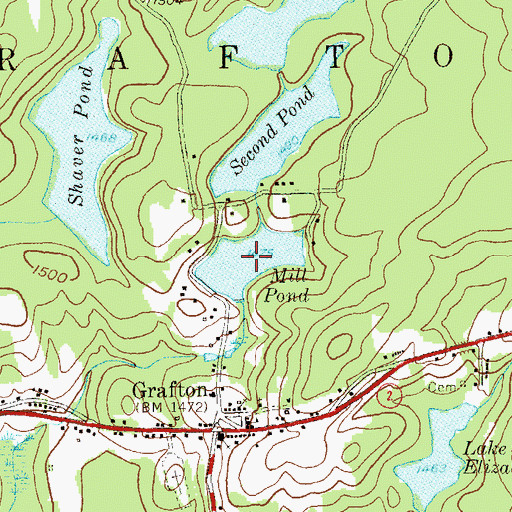 Topographic Map of Mill Pond, NY