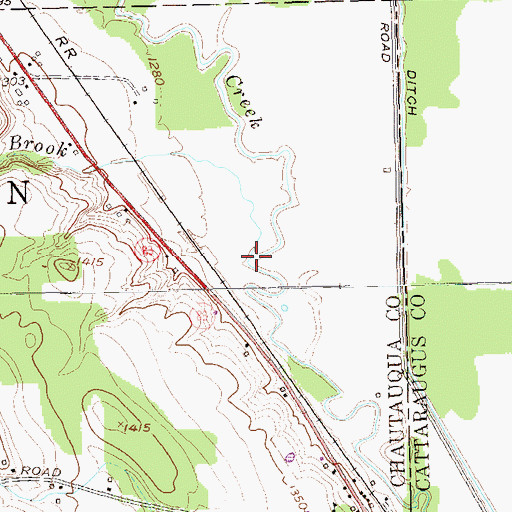 Topographic Map of Mill Run Brook, NY