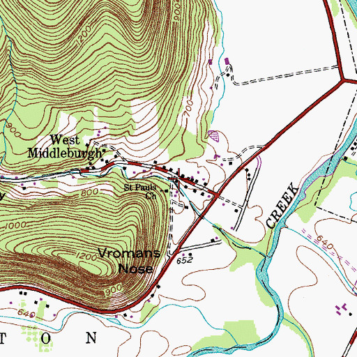 Topographic Map of Mill Valley, NY