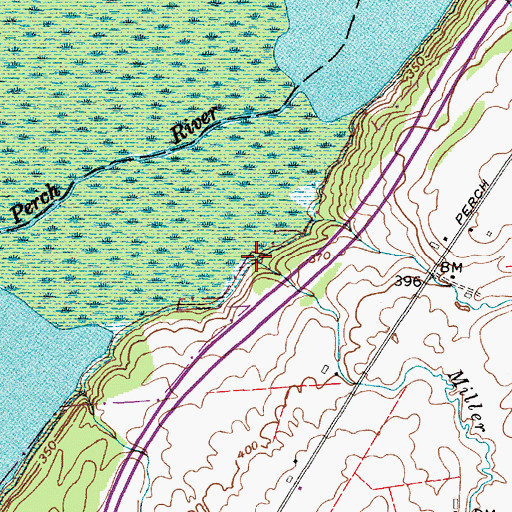 Topographic Map of Miller Creek, NY