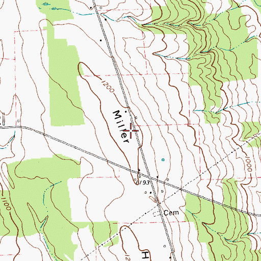 Topographic Map of Miller Hill, NY