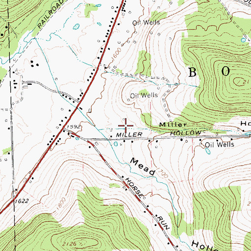 Topographic Map of Miller Hollow, NY