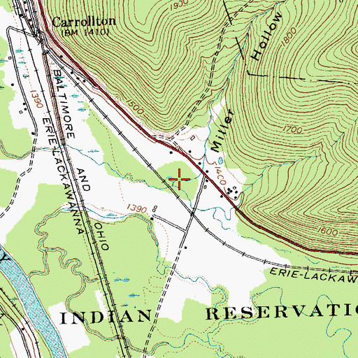 Topographic Map of Miller Hollow, NY