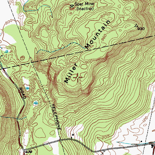 Topographic Map of Miller Mountain, NY