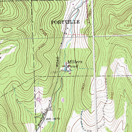 Topographic Map of Millers Pond, NY