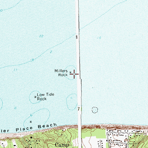 Topographic Map of Millers Rock, NY