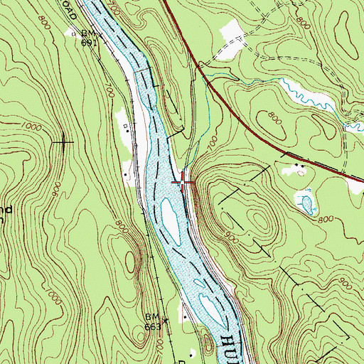 Topographic Map of Millington Brook, NY