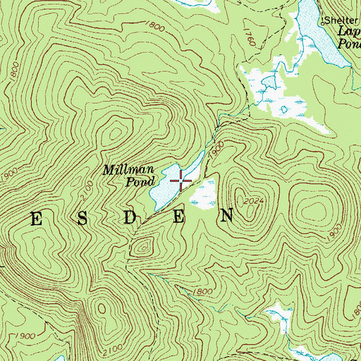 Topographic Map of Millman Pond, NY