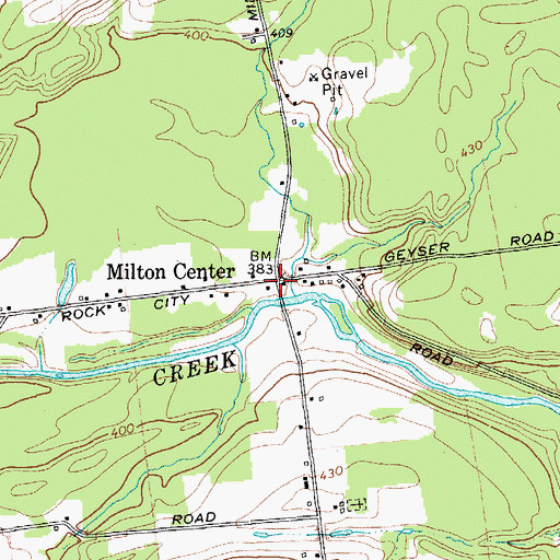 Topographic Map of Milton Center, NY