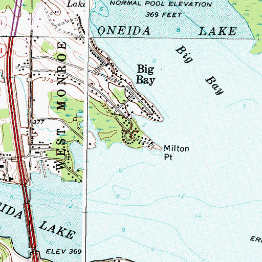 Topographic Map of Milton Point, NY