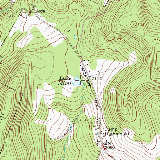Topographic Map of Lake Mimi, NY