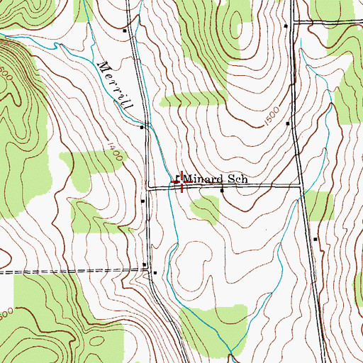Topographic Map of Minard School, NY