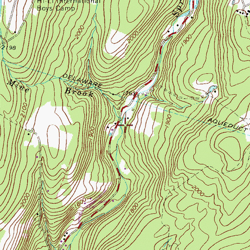Topographic Map of Mine Brook, NY