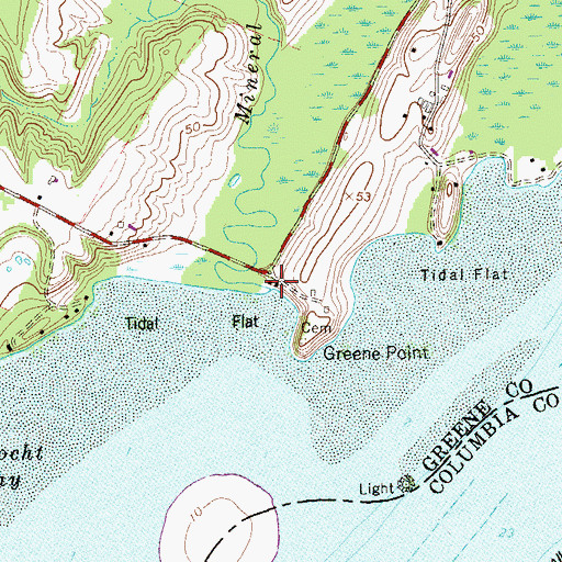 Topographic Map of Mineral Spring Brook, NY
