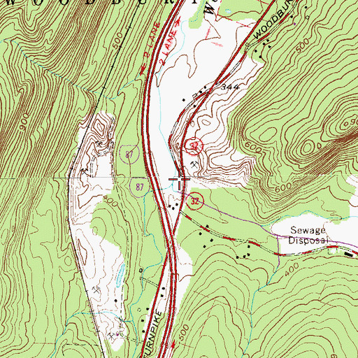 Topographic Map of Mineral Spring Brook, NY