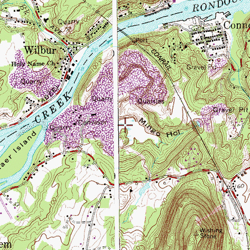 Topographic Map of Mingo Hollow, NY