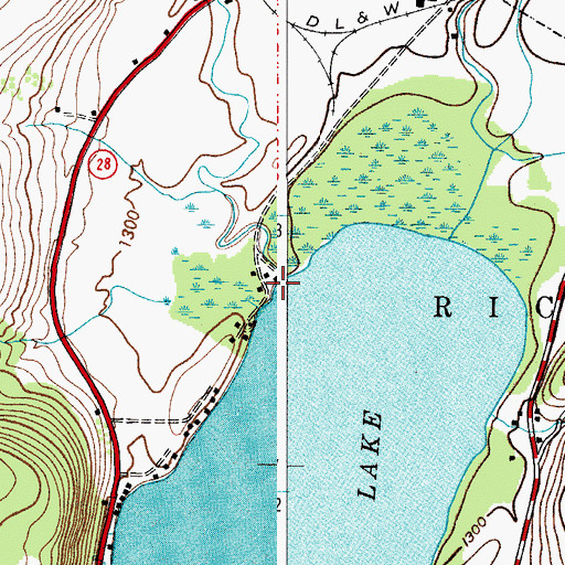 Topographic Map of Mink Creek, NY