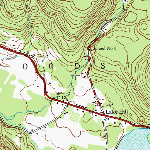 Topographic Map of Mink Hollow, NY