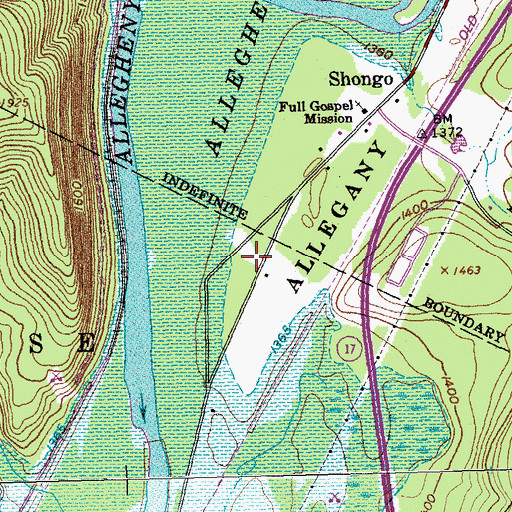 Topographic Map of Missionary Indian Church, NY
