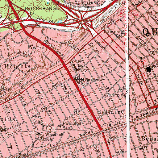 Topographic Map of Moarnamion School, NY