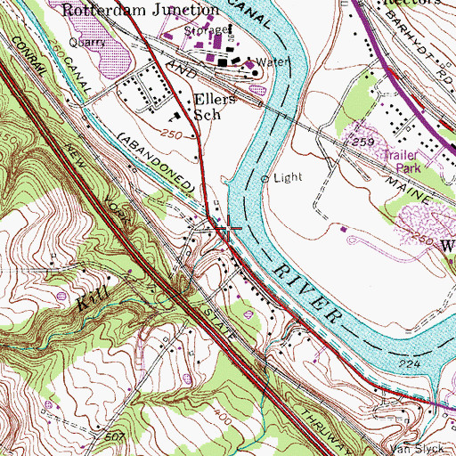 Topographic Map of Moccasin Kill, NY