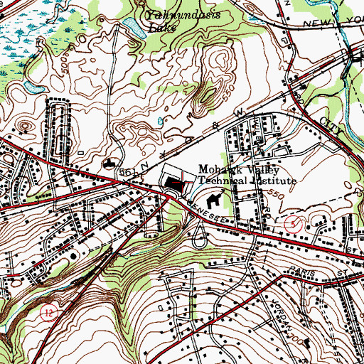 Topographic Map of Mohawk Valley Technical Institute, NY