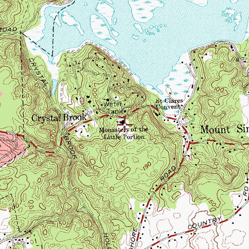 Topographic Map of Monastery of the Little Portion, NY