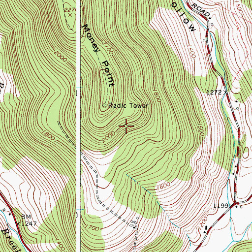 Topographic Map of Money Point, NY