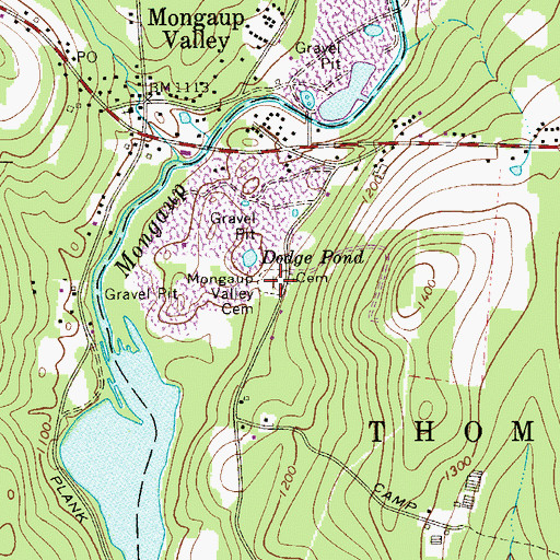 Topographic Map of Mongaup Valley Cemetery, NY