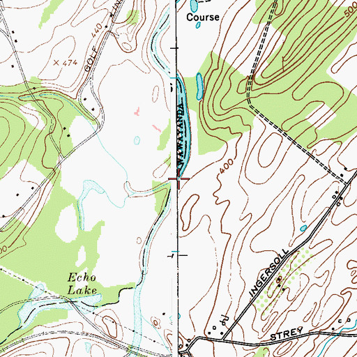 Topographic Map of Monhagen Brook, NY