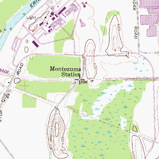 Topographic Map of Montezuma Station, NY
