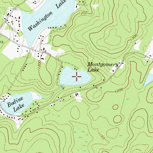Topographic Map of Montgomery Lake, NY