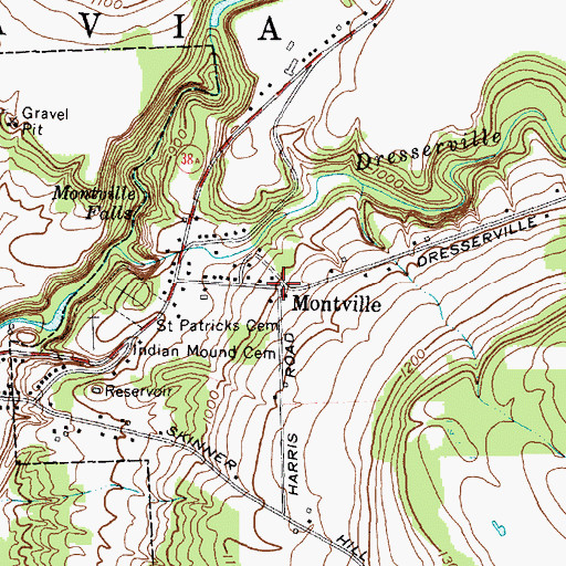 Topographic Map of Montville, NY