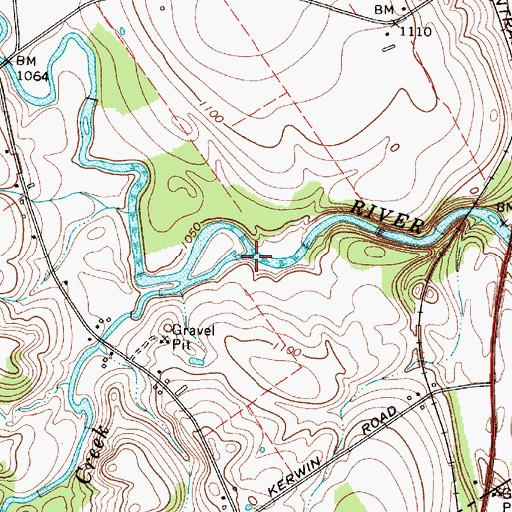 Topographic Map of Moose Creek, NY