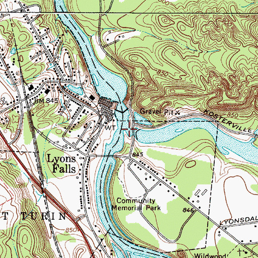 Topographic Map of Moose River, NY