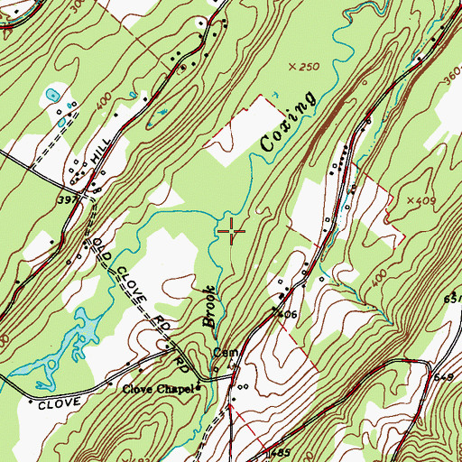 Topographic Map of Moosy Brook, NY
