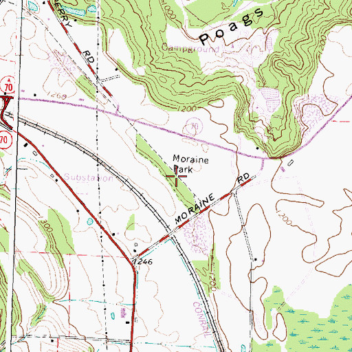 Topographic Map of Moraine Park, NY