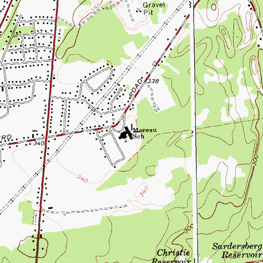 Topographic Map of Moreau Elementary School, NY