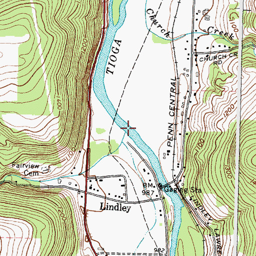 Topographic Map of Morgan Creek, NY