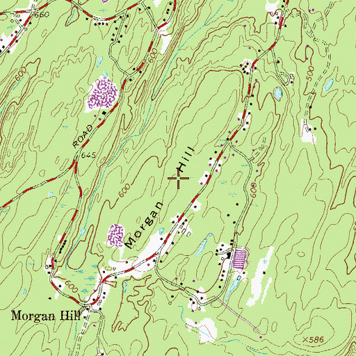 Topographic Map of Morgan Hill, NY