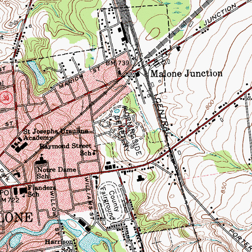 Topographic Map of Morningside Cemetery, NY