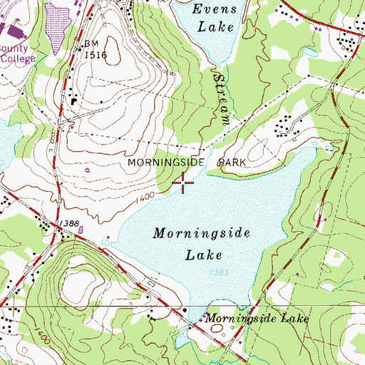 Topographic Map of Morningside Park, NY