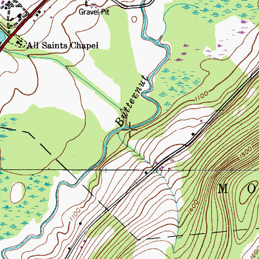 Topographic Map of Morris Brook, NY