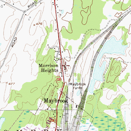 Topographic Map of Morrison Heights, NY