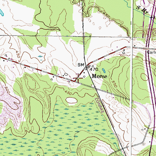Topographic Map of Morse, NY