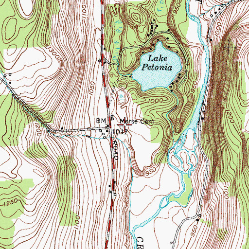 Topographic Map of Morse Cemetery, NY