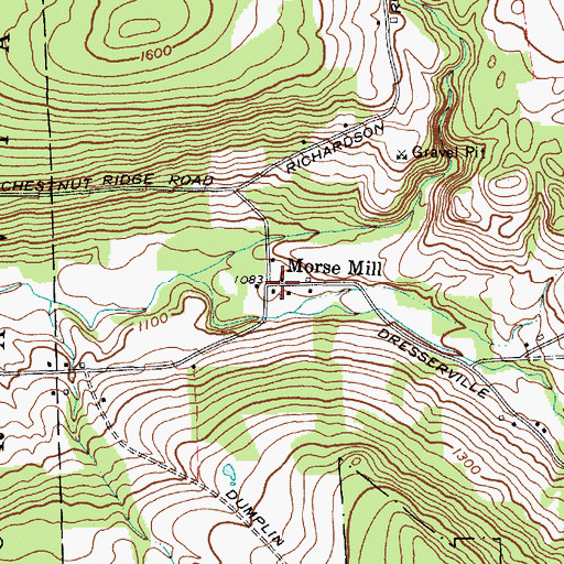 Topographic Map of Morse Mill, NY